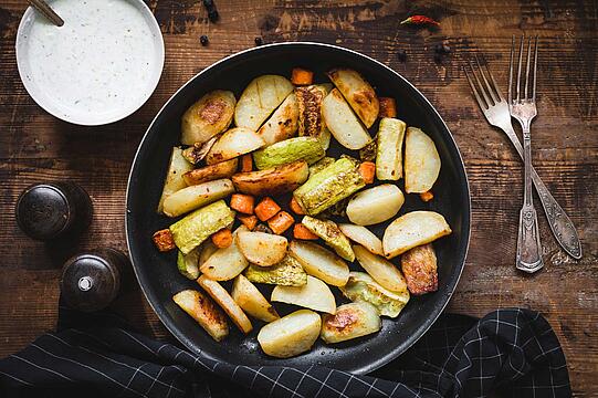 Bunte Kartoffelpfanne