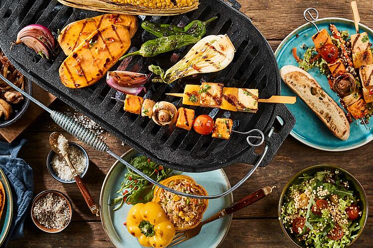 Halloumi-Kräuter-Spieße