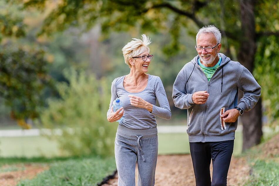 Paar joggt gemeinsam