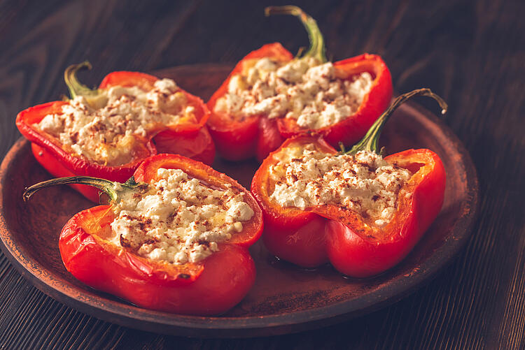 Gefüllte Spitzpaprika mit Feta