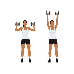 Illustration: Hanteltraining - Schulterdrücken