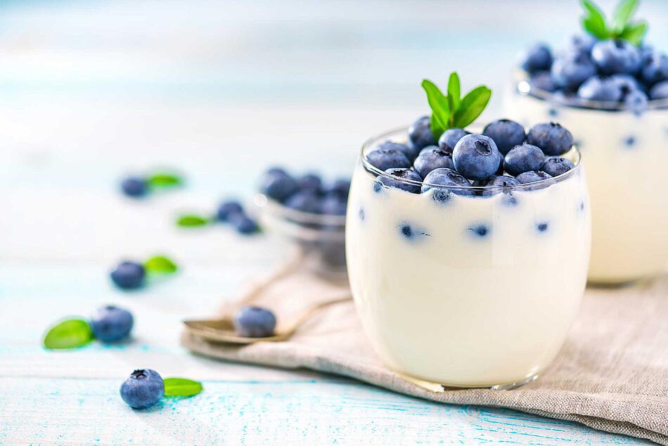 Joghurt mit Blaubeeren