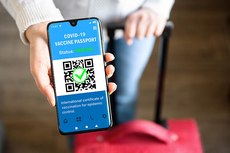 Digitaler Corona Impfpass auf dem Smartphone