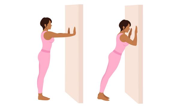 Infografik: Übung Wandliegestütz