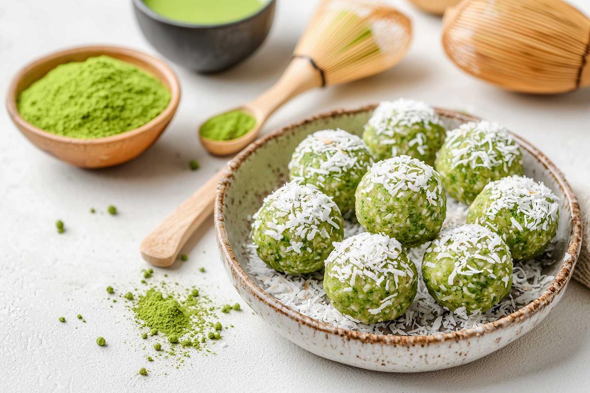 Bildnachweis: © stock.adobe.com / Pixelbiz Rezept: Matcha Energy Balls