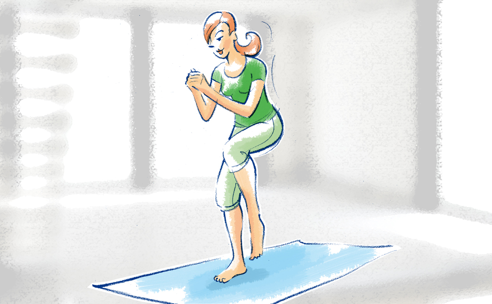 Illustration Skigymnastik Schneepflug - Bildnachweis: © wdv / Elisabeth Nohel Illustration Skigymnastik Schneepflug