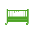 Icon: Babybett auf Rollen Icon: Babybett auf Rollen