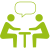Icon: diskutierende Personen