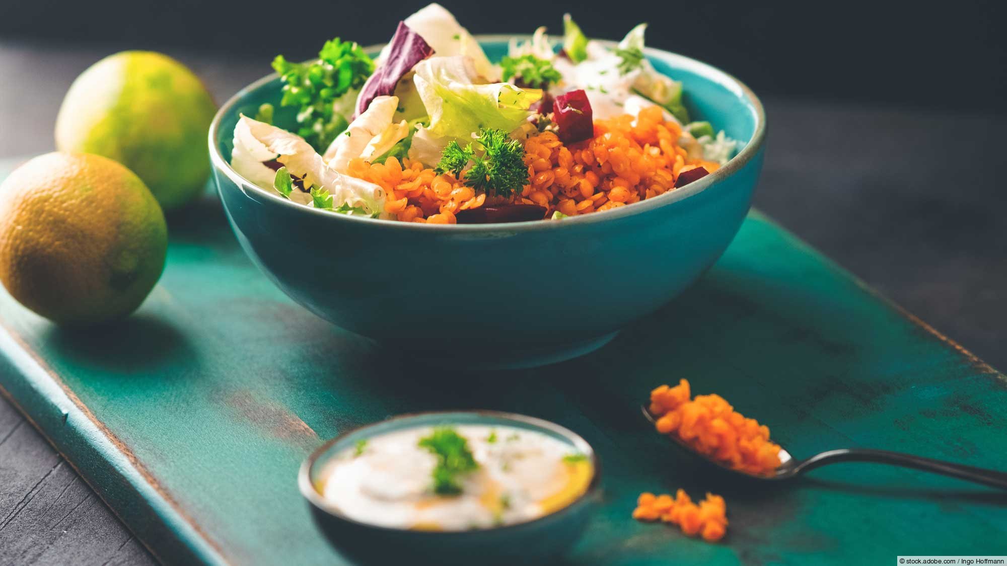 Bunter Linsensalat